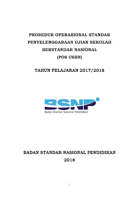 Download POS Ujian Sekolah Berstandar Nasional (USBN) Tahun Pelajaran 2017/2018