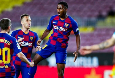 ANSU FATI SUMBANG GOAL UNTUK BARCELONA PADA LAGA LAWAN LEGANES