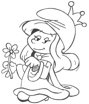 Smurf Coloring Pages on Smurf Coloring Pages Smurfette Coloring Pages