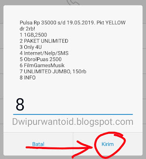 Ketik INFO yang ada di nomon 8 (setiap kartu Indosat mungkin berbeda nomornya). 