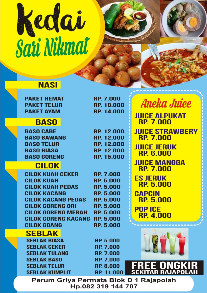 Contoh Daftar Menu Warung Makan.cdr  KARYAKU