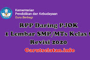 RPP Daring PJOK 1 Lembar SMP/MTs Kelas 8 Revisi 2020