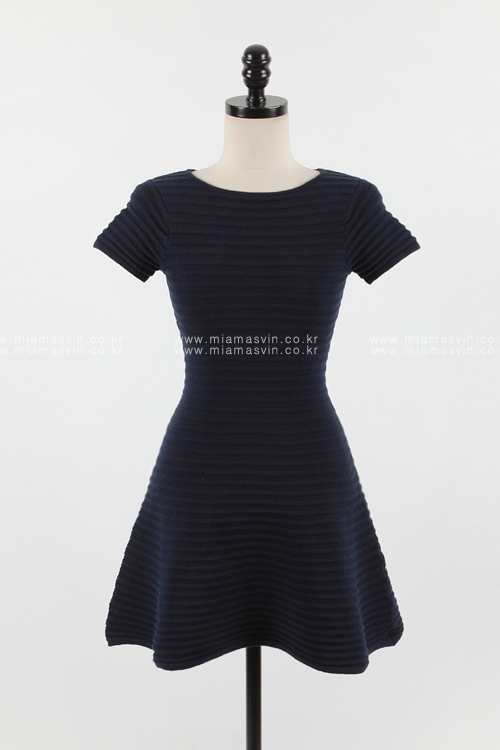 Embossed Fit and Flare Dress