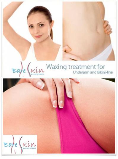 bikini line waxing. underarms and ikini line