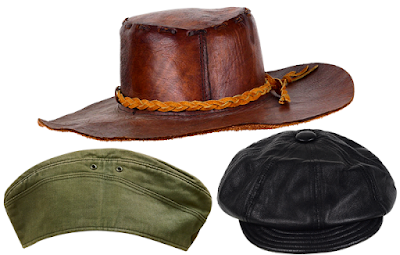 Three Styles of Leather Hats