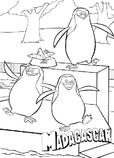 madagascar 3 coloring pages - skipper