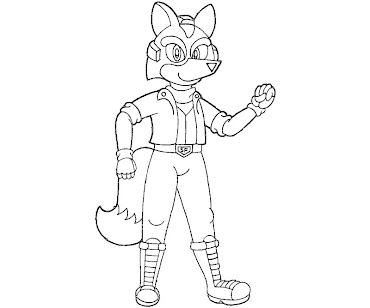 #19 Fox McCloud Coloring Page