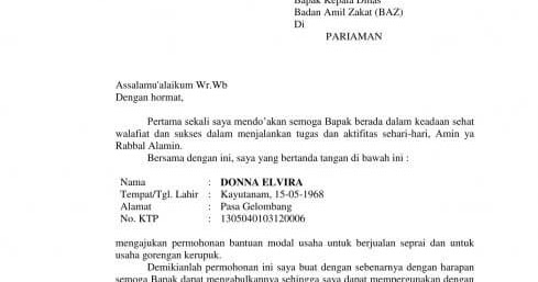 10+ Contoh Surat Permohonan Bantuan Dana, Izin, Kerjasama 