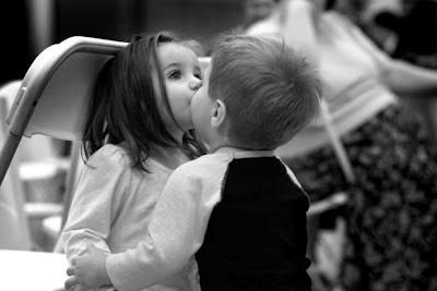 Cute Child Kiss Love