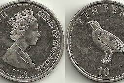 Gibraltar 10 pence 2014 - Barbary Partridge