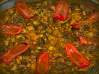 Arroz magro y verduras