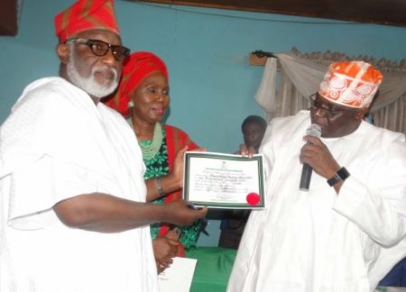 Ondo: Akeredolu receives Certificate of Return from INEC