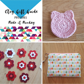 I Made it Monday: felt flowers, an ice-cream purse and cat shaped scrubbies