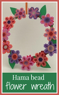 How to make a Hama bead flower wreath