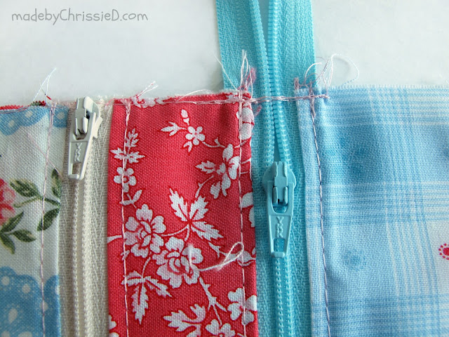 Double Zipper Pouch/Pencil Case Tute by Chris Dodsley @madebyChrissieD.com