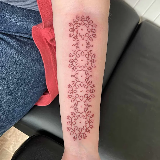 Yarn Tattoos: Decorated Lace Ruler Tattoo