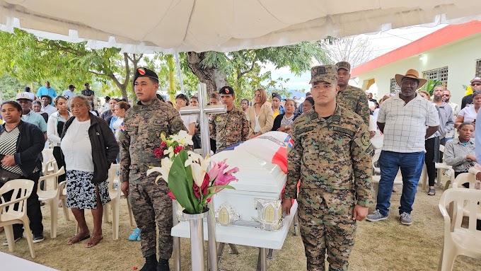 Multitud Despide al Teniente Coronel Enrique Porte Díaz en Elías Piña tras Trágico Asalto