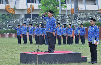Pemerintah Provinsi Lampung Gelar Upacara Gabungan
