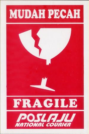 Ian's Collection: Pos Laju Labels - Fragile