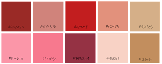 Pink color palette chart free crafting design image download