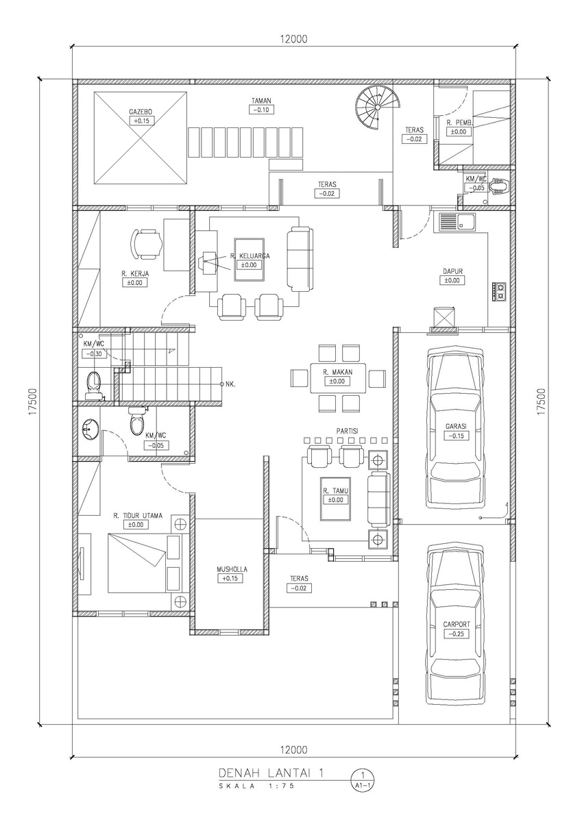 Belajar Desain Rumah  Minimalis Denah  desain Rumah 