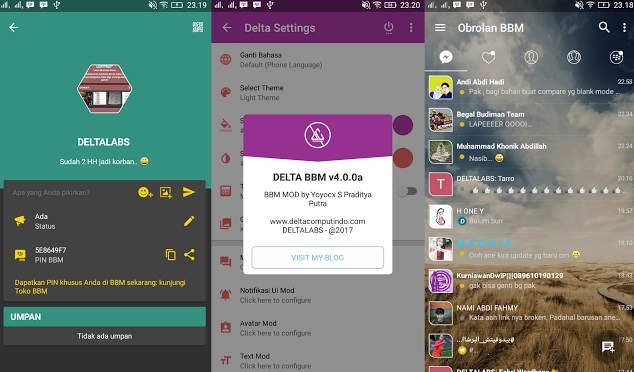 Download BBM Delta v4.1.0 Apk Terbaru Paling Keren