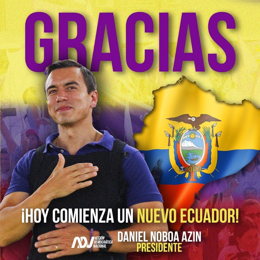 Daniel Noboa, nuevo Presidente del Ecuador