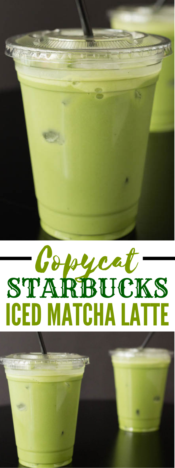 Copycat Starbucks Iced Matcha Latte Recipe #drinks #nonalcoholic