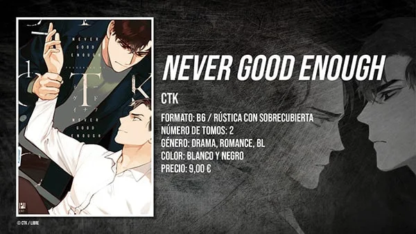 Milky Way publicará el manga Never Good Enough, de CTK