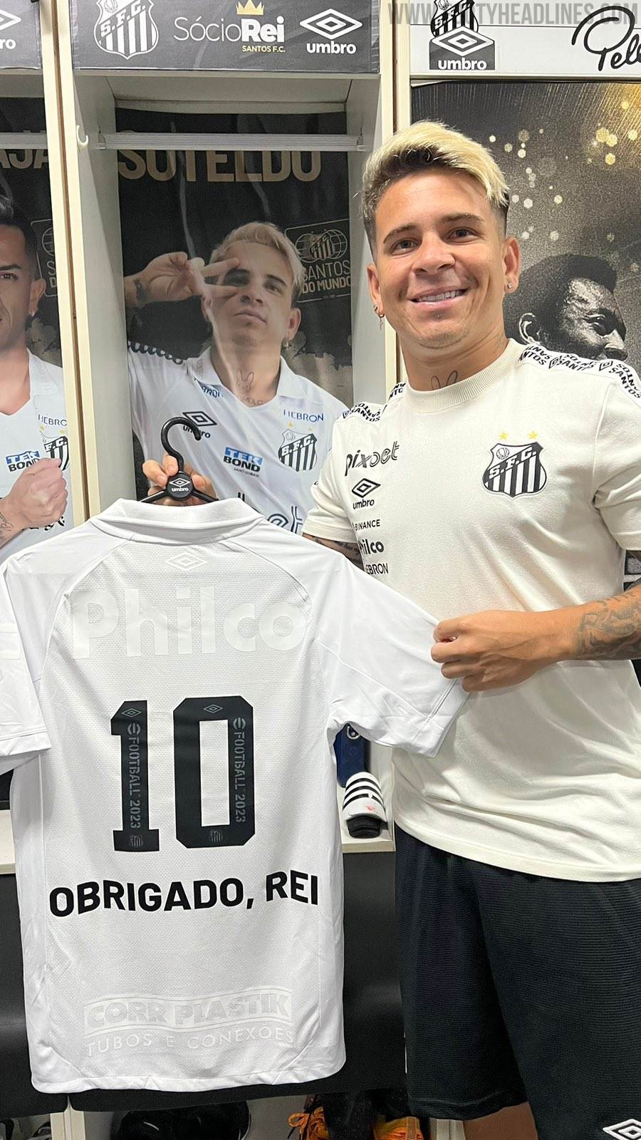Santos Home Soccer Football Jersey Shirt - 2023 2024 Umbro Brazil