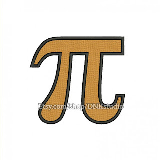 Pi Sign Symbol Embroidery Design