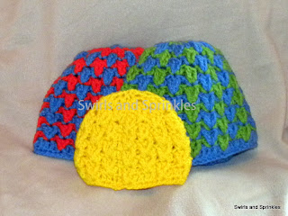 Swirls and Sprinkles: Fun crochet hat Pattern by Hooked in Yarn