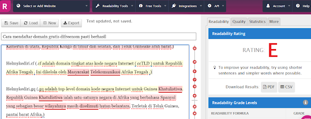 keterbacaan blog seo