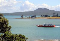 Car ferry cruising in Auckland Harbour