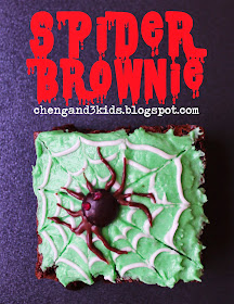 Spider Brownie for Halloween by chengand3kids.blogspot.com
