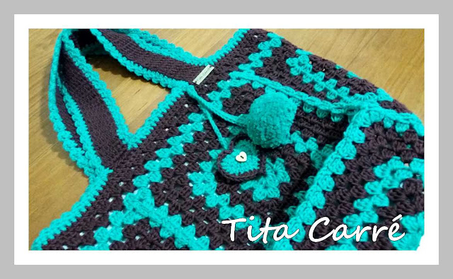 A Bolsa de Squares em crochet