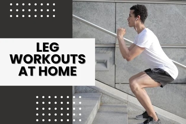 Man performing leg workouts at home