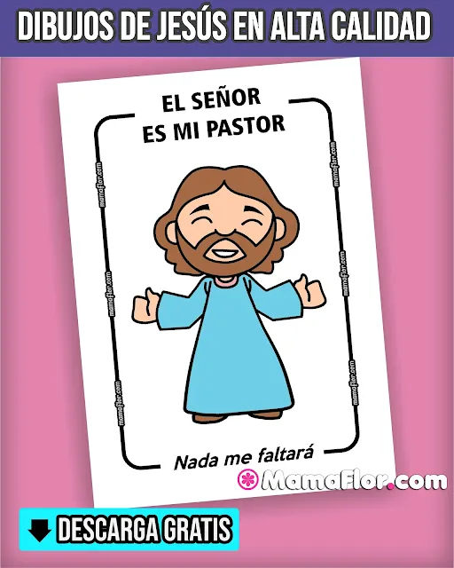 Dibujos de Jesús a Colores para Semana Santa