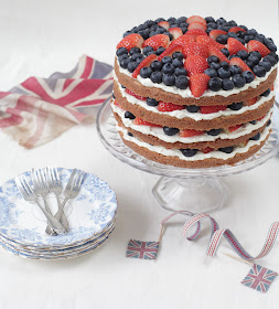 royal, sponge, cake, Union Jack Cake