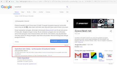 Cara Mengecek Kecepatan Internet