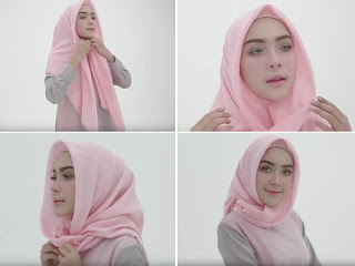 5 Tutorial Memakai Hijab Syar'i Segi Empat Modis dan Simple