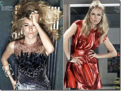 Sienna Miller em ensaio na Harper's Bazaar