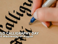 World Calligraphy Day - 09 August.