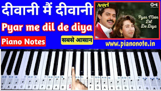 Deewani main deewani  piano notes