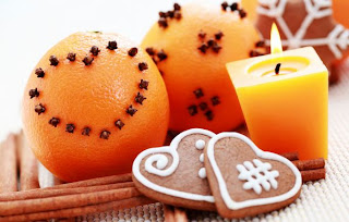 Happy Christmas chocolates and oranges