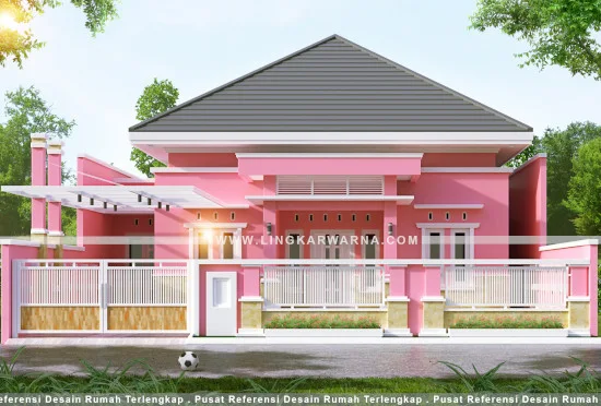 gambar rumah tema pink