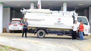 PMI Morowali Utara dapat Baantuan Mobil Tangki Air