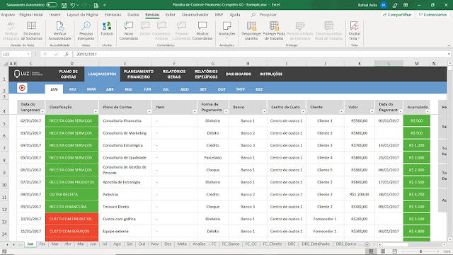 Planilha Controle Financeiro Completo Planilha Controle Financeiro Completo