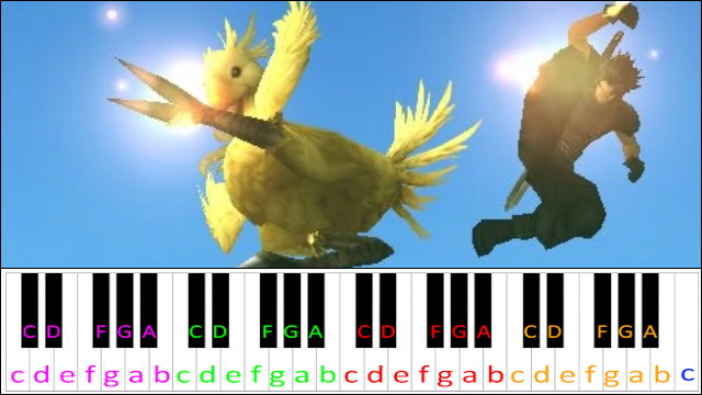 Fiddle De Chocobo (Final Fantasy VII) Piano / Keyboard Easy Letter Notes for Beginners