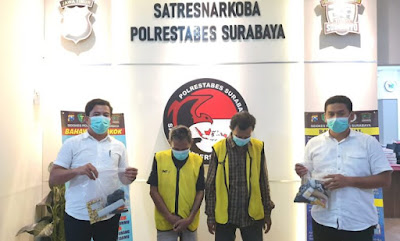 Polrestabes Surabaya Tangkap Bandar Sabu dan Pengedarnya